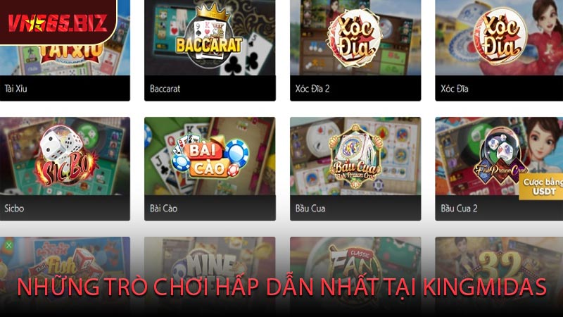 Những Trò Chơi Hấp Dẫn Nhất Tại KingMidas